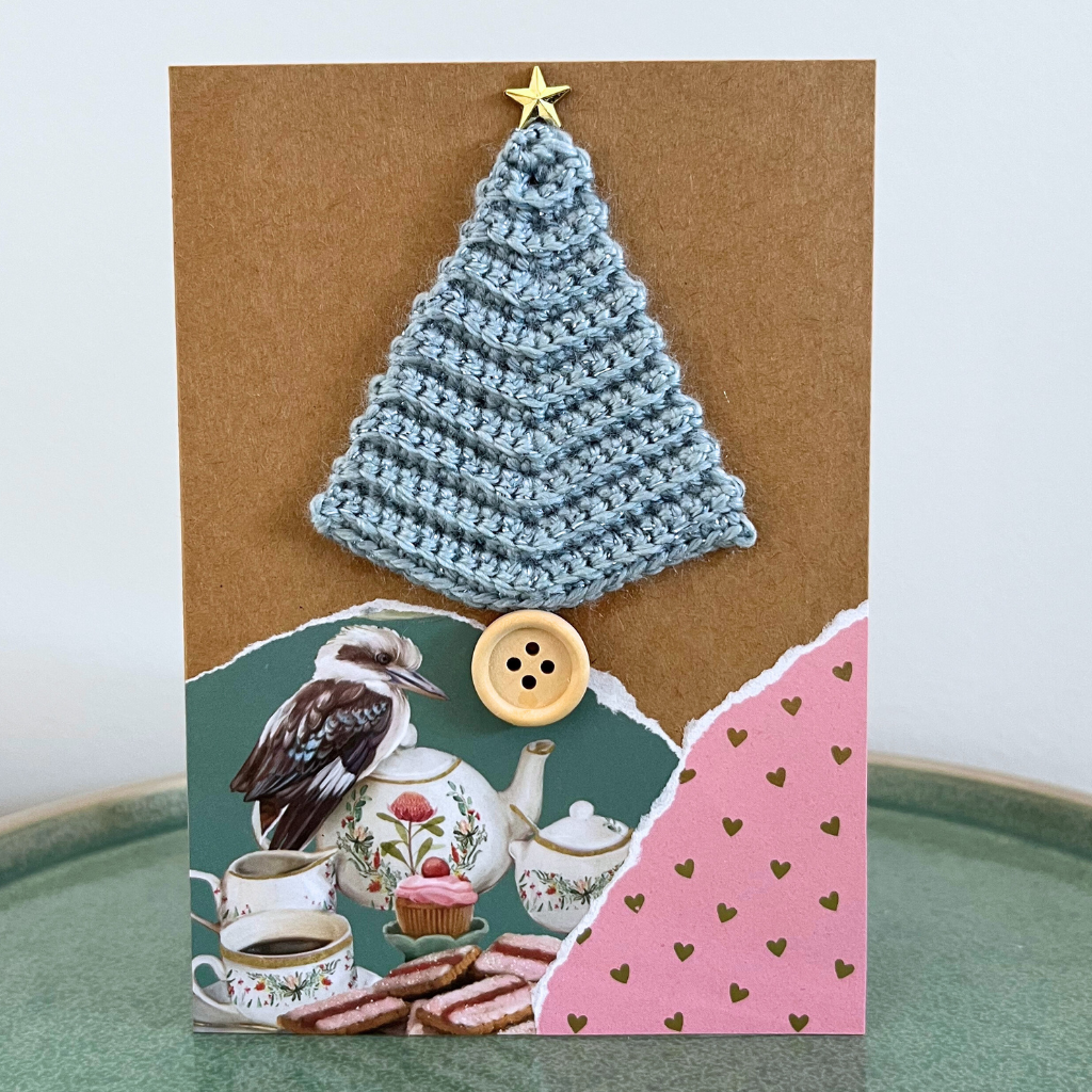 Crochet Christmas tree card (choice of options)