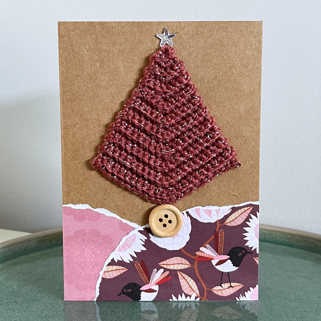 Crochet Christmas tree card (choice of options)