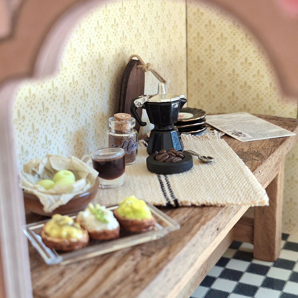 COFFEE SET with Kettle 1:12 scale