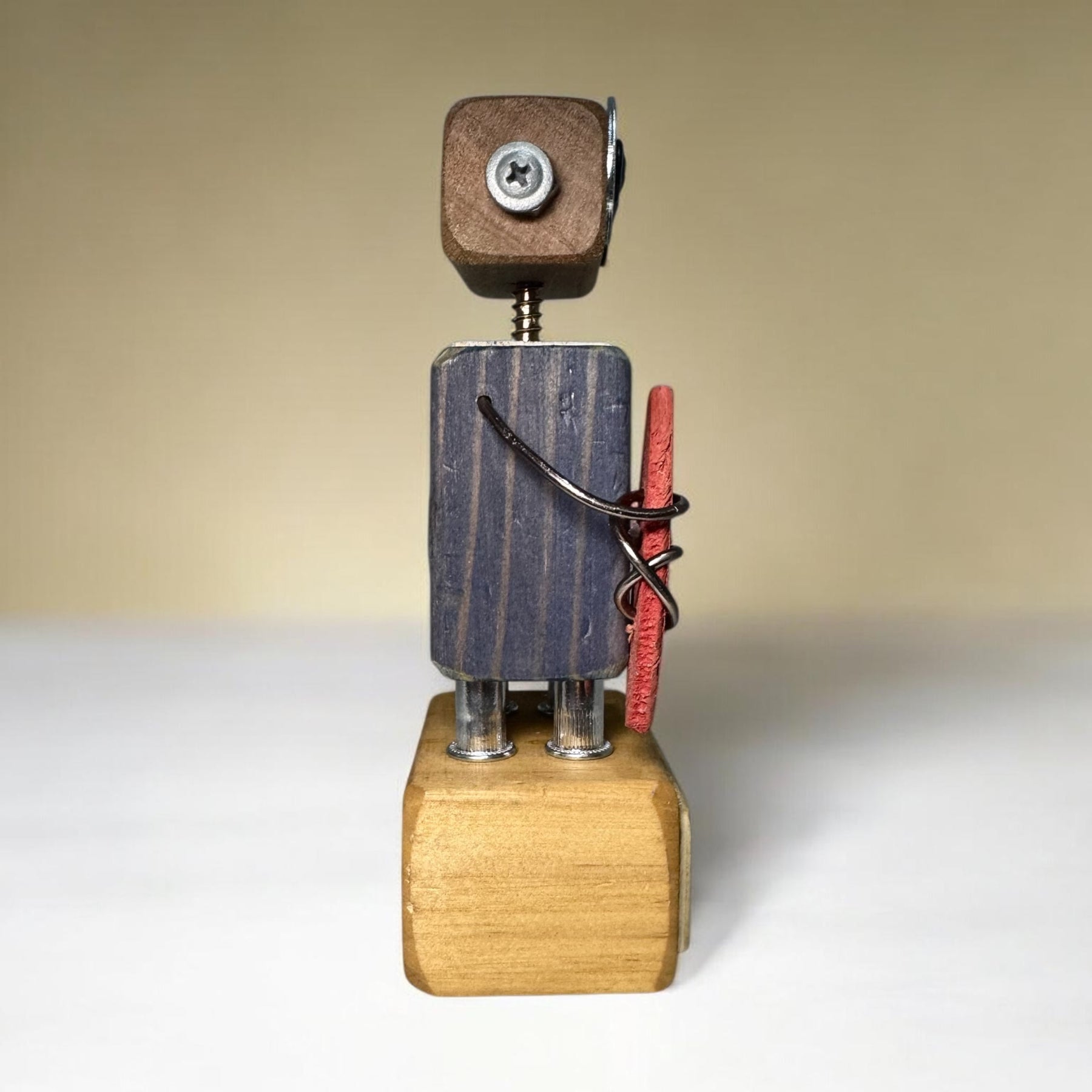 Frederick T-10 - Wooden Footy Robot Trophy (Customisable)