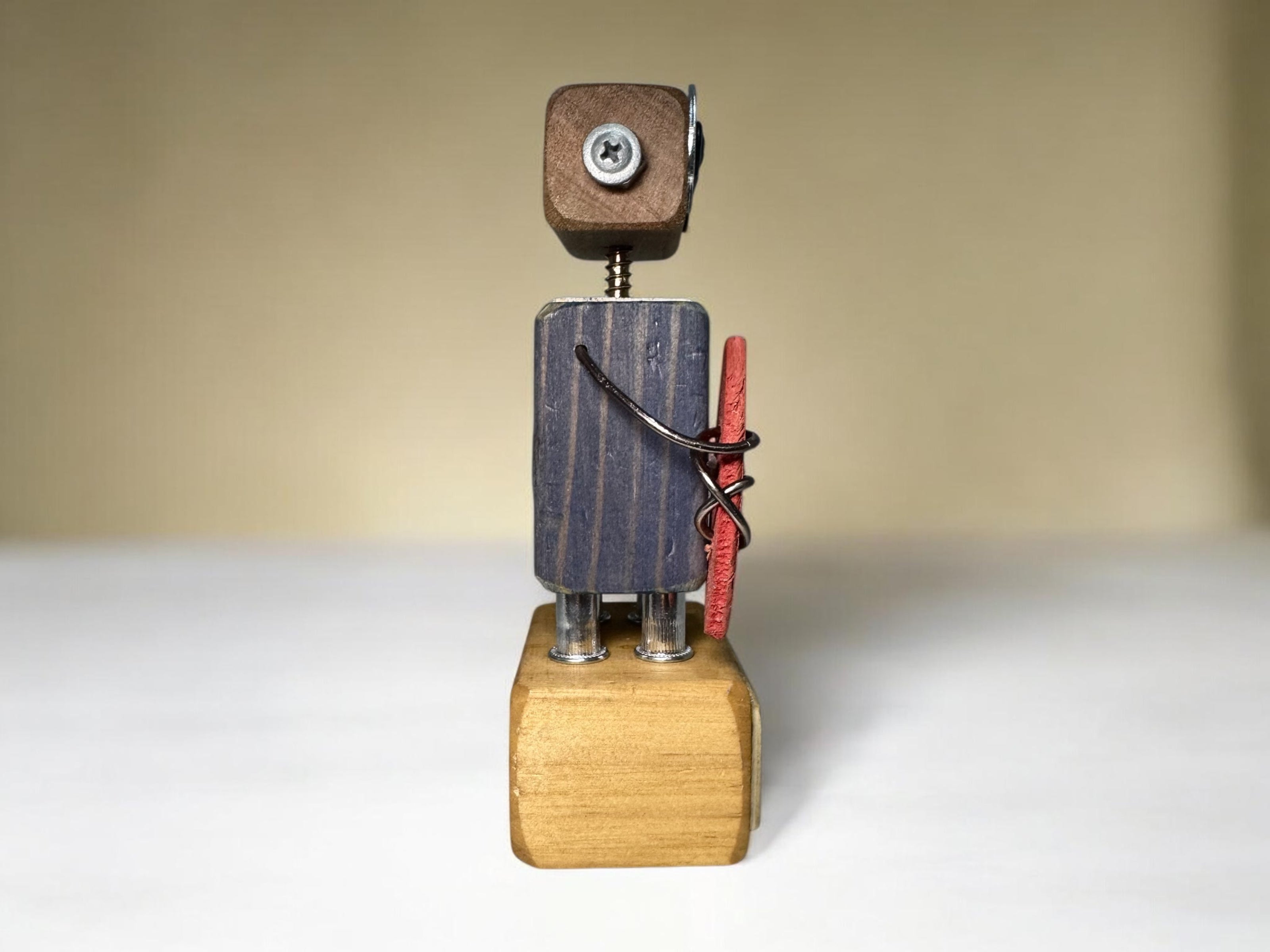 Frederick T-10 - Wooden Footy Robot Trophy (Customisable)