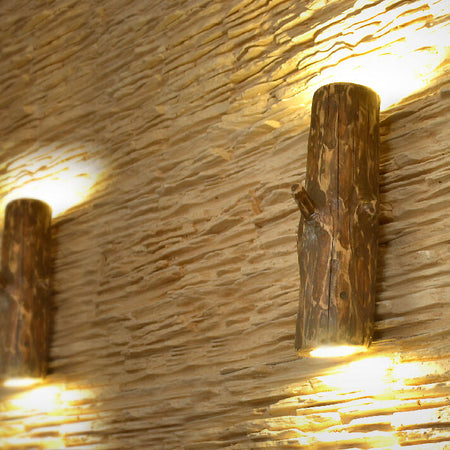 Wooden Sconce, Wall Light from Natural Log