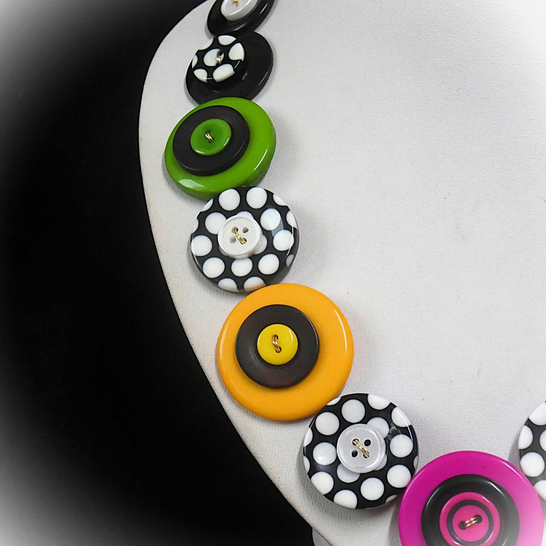 Button necklace - A Spot of Colour