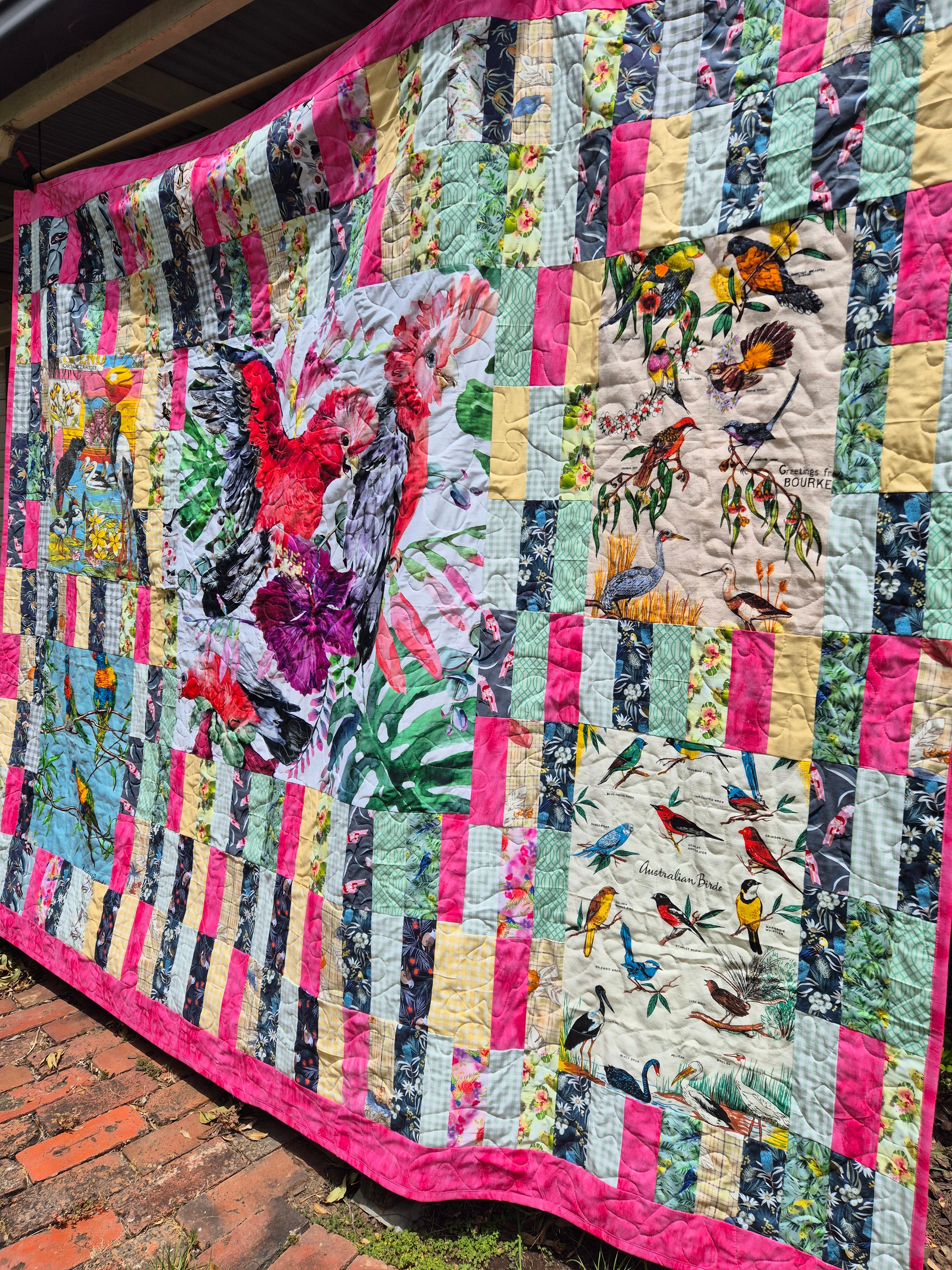 A Riot of Birds, a king sized quilt