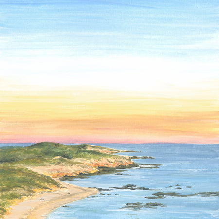Wall Art - A4 Print - Sorrento Ocean Beach Sunset