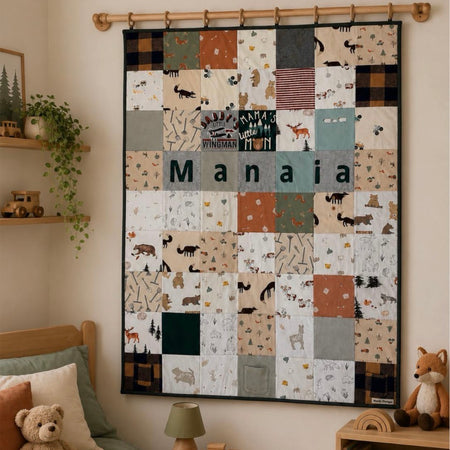 Custom Baby Clothes Memory Quilt – Personalised Keepsake Blanket