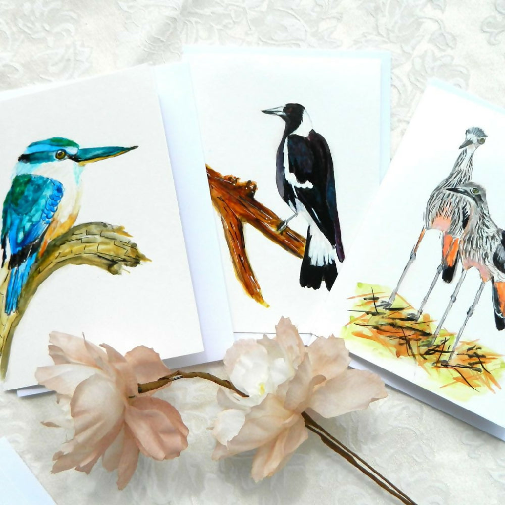 3 bird cards