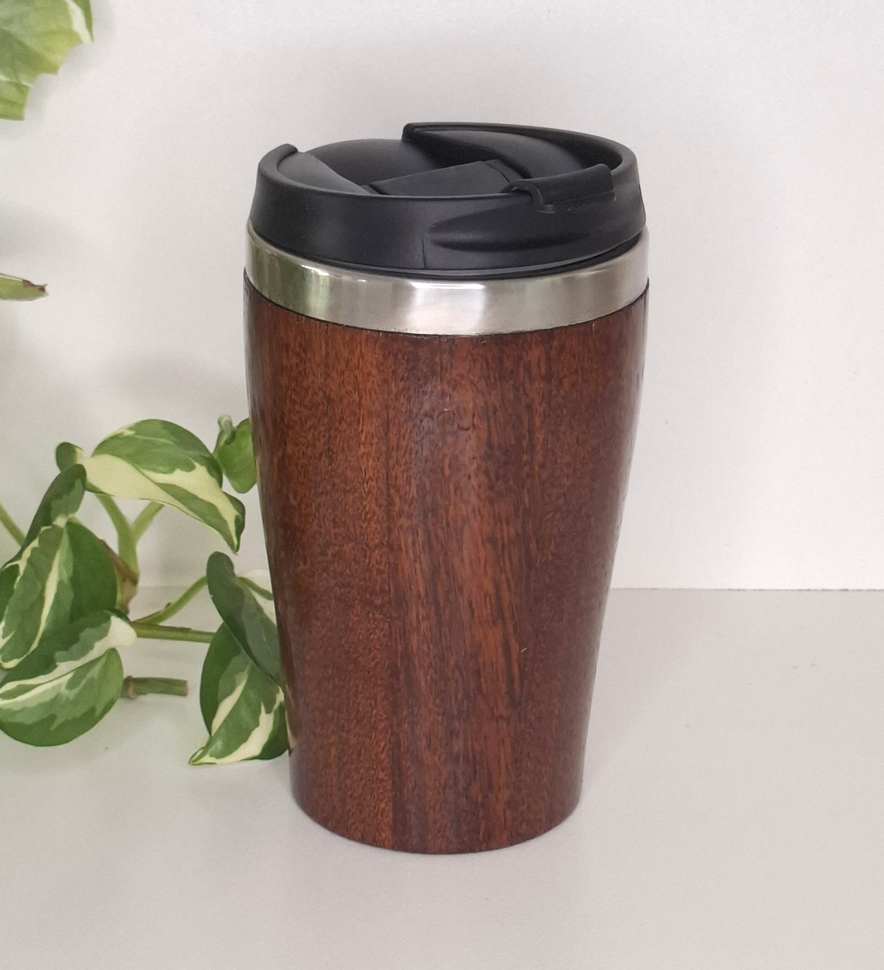 Handmade Wooden Travel Mug: Insulated Eco-Friendly Coffee Tumbler