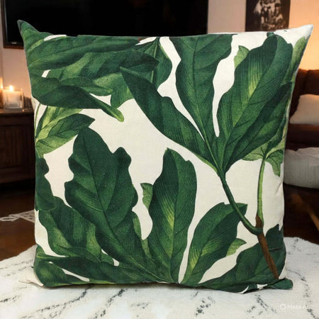 Palm leaf cushion cover. Coastal living 50x50cm