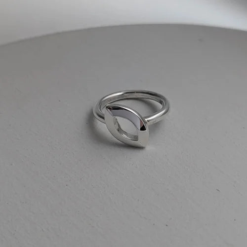 faceted marquise ring