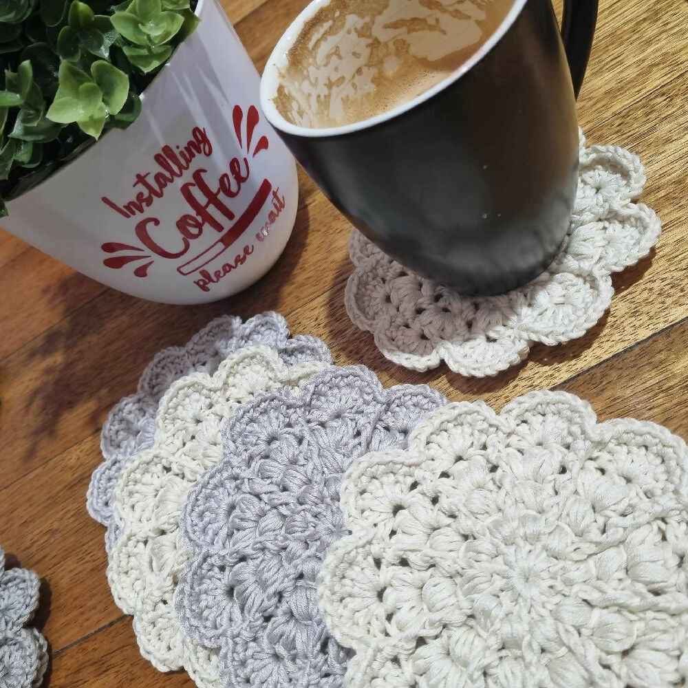 Boho Crochet Coasters | Various colours