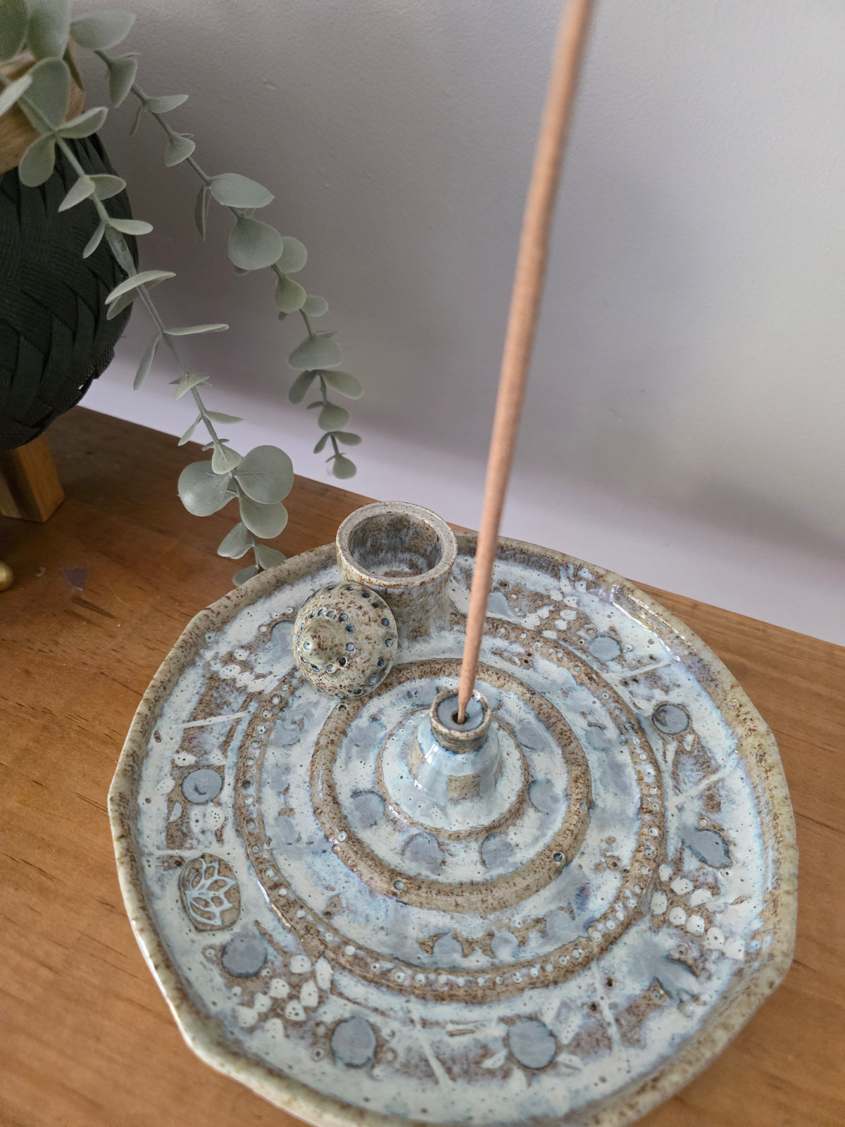 Handmade Rustic Pottery incense plates