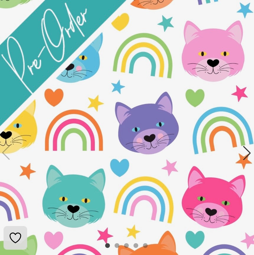 PRE-ORDER Water-resistant wet bags - Rainbow Kittens (Creative Monsoon)