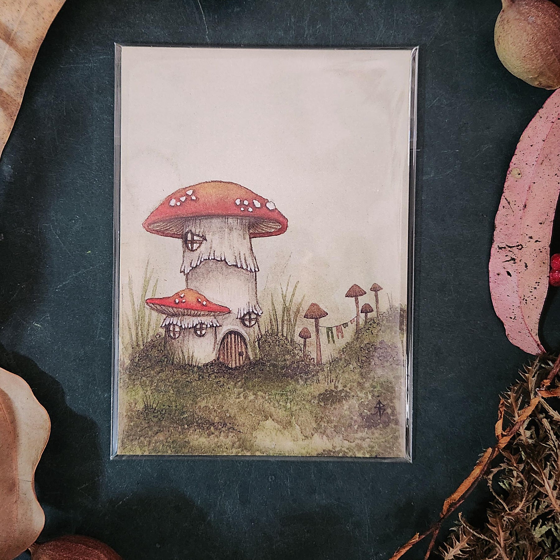 A6 Mini Art Print - Toadstool House
