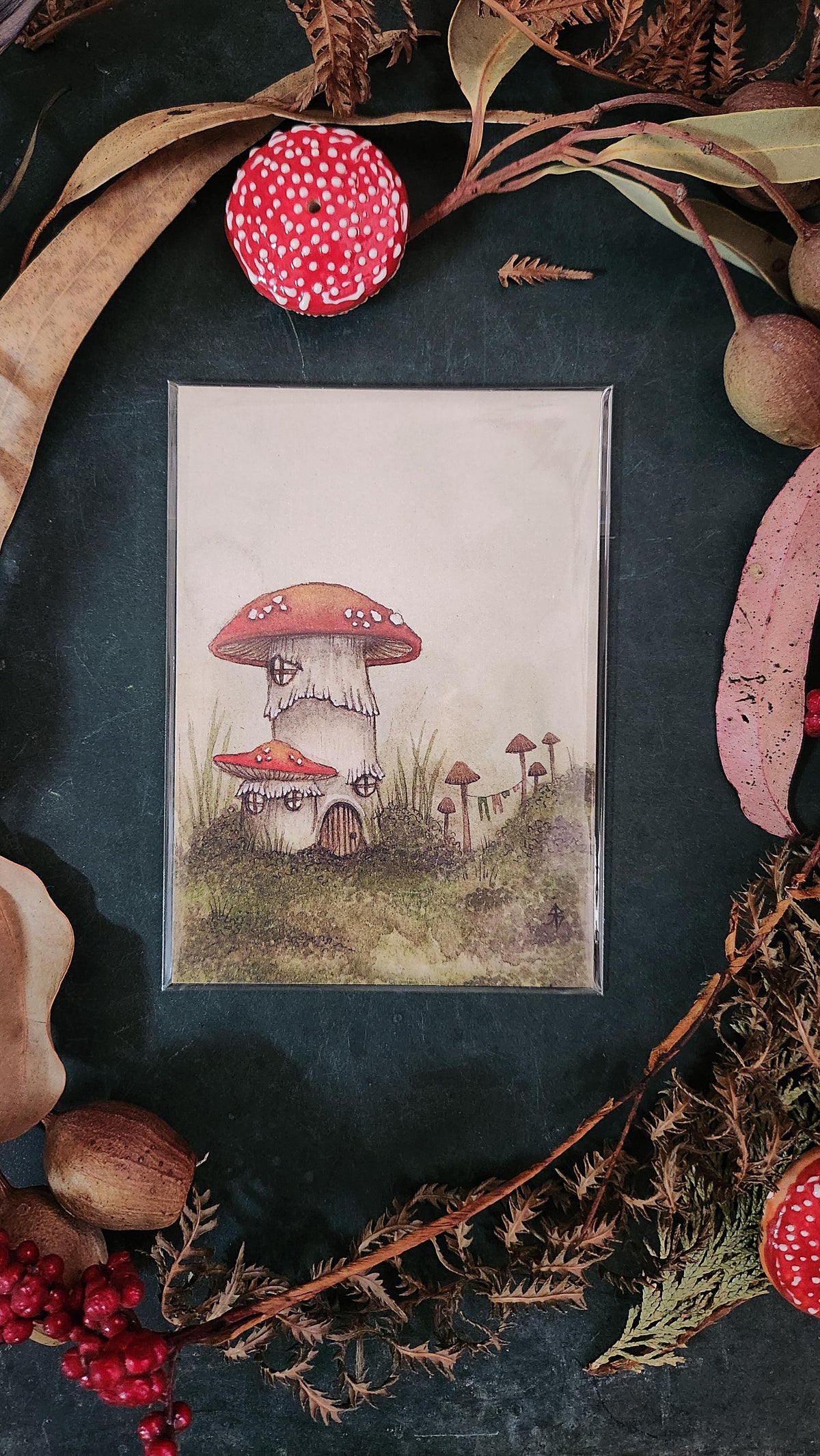 A6 Mini Art Print - Toadstool House