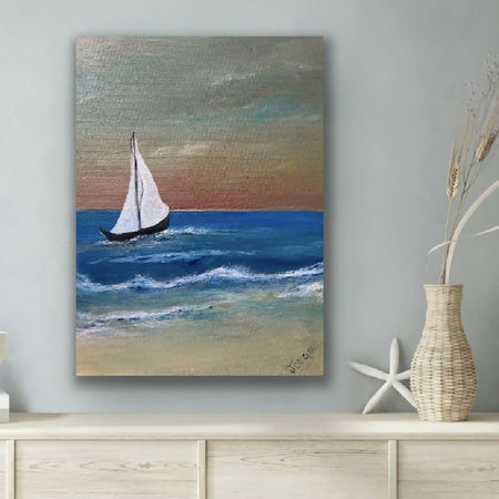 smooth sailings - acrylic on stretched canvas