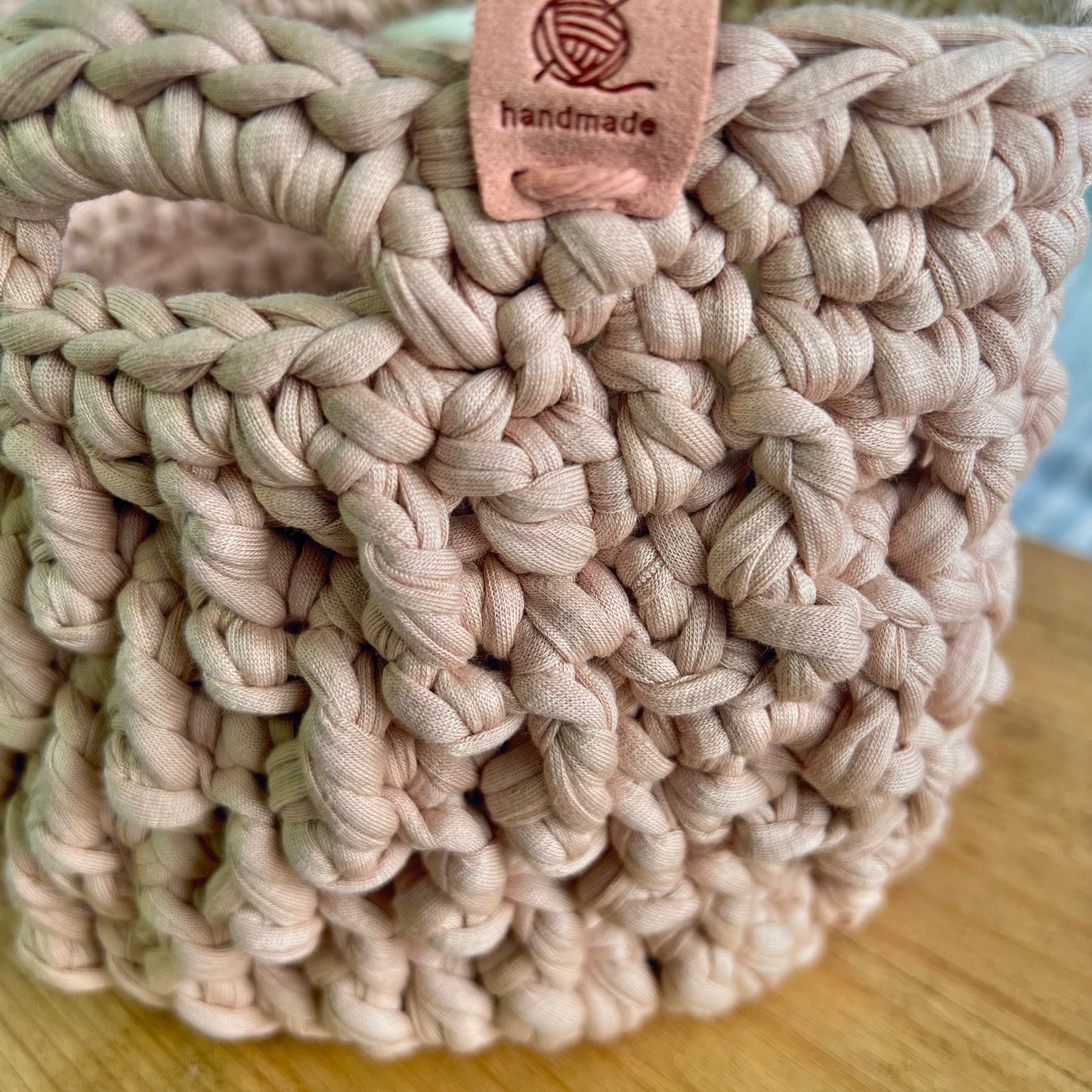 Crochet Storage Basket, Coastal Home Decor, Bathroom Storage, Nursery Organiser
