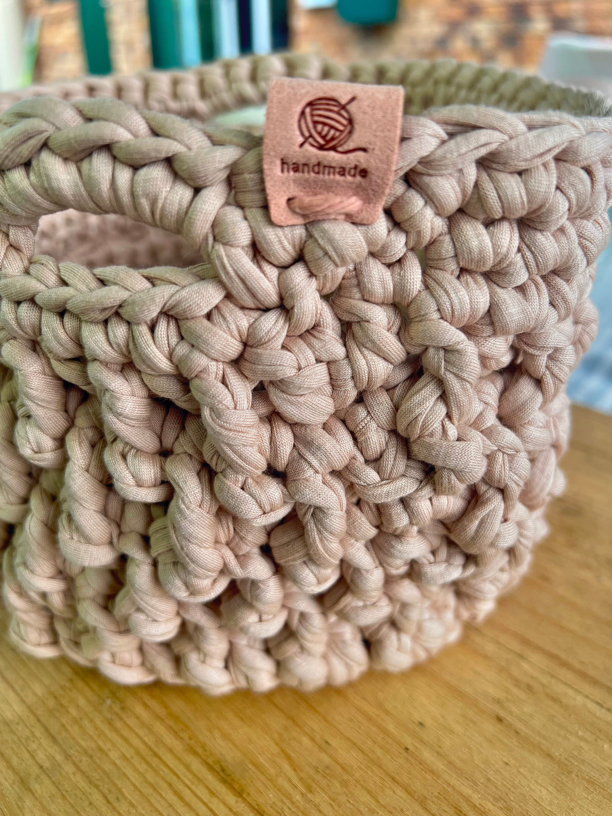 Crochet Storage Basket, Coastal Home Decor, Bathroom Storage, Nursery Organiser