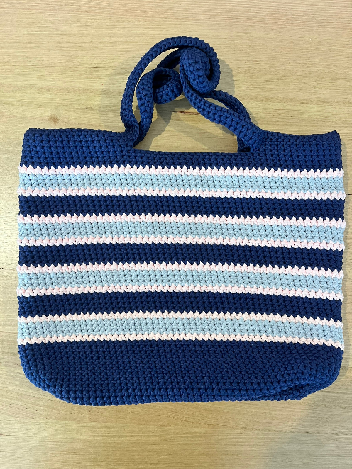 The Everyday Crochet Tote Bag - Blueberry Swirl