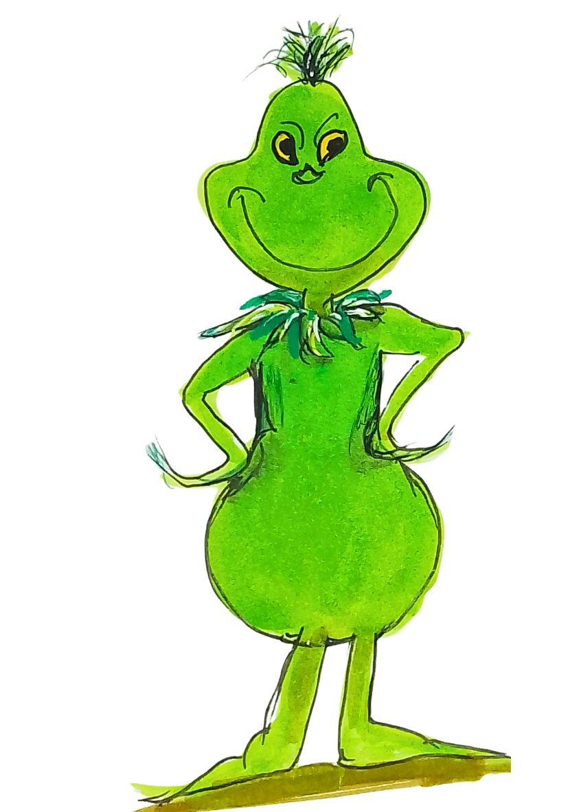 Grinch Christmas cards and tags