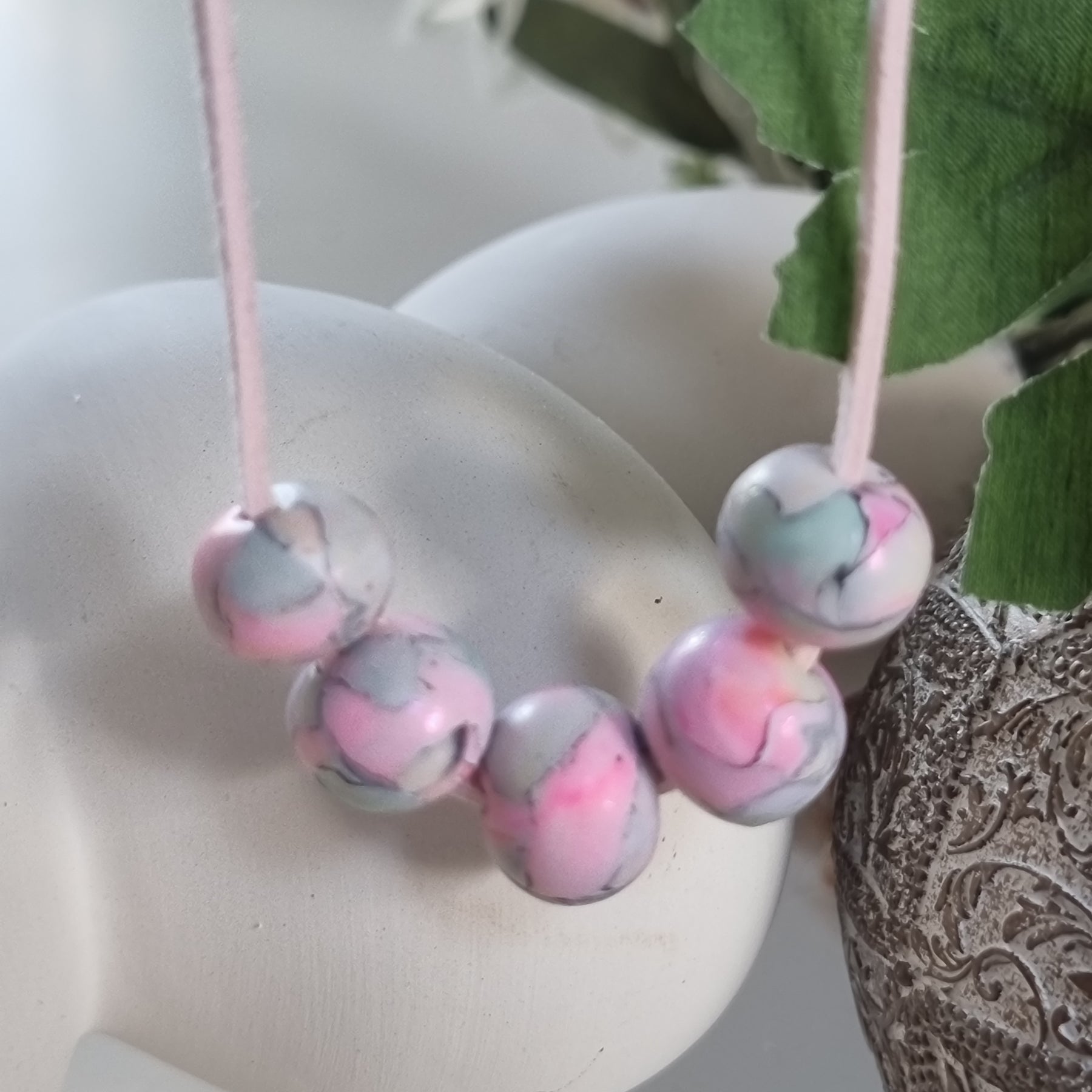 Dreamy Meadow Marble Minimalist Necklace