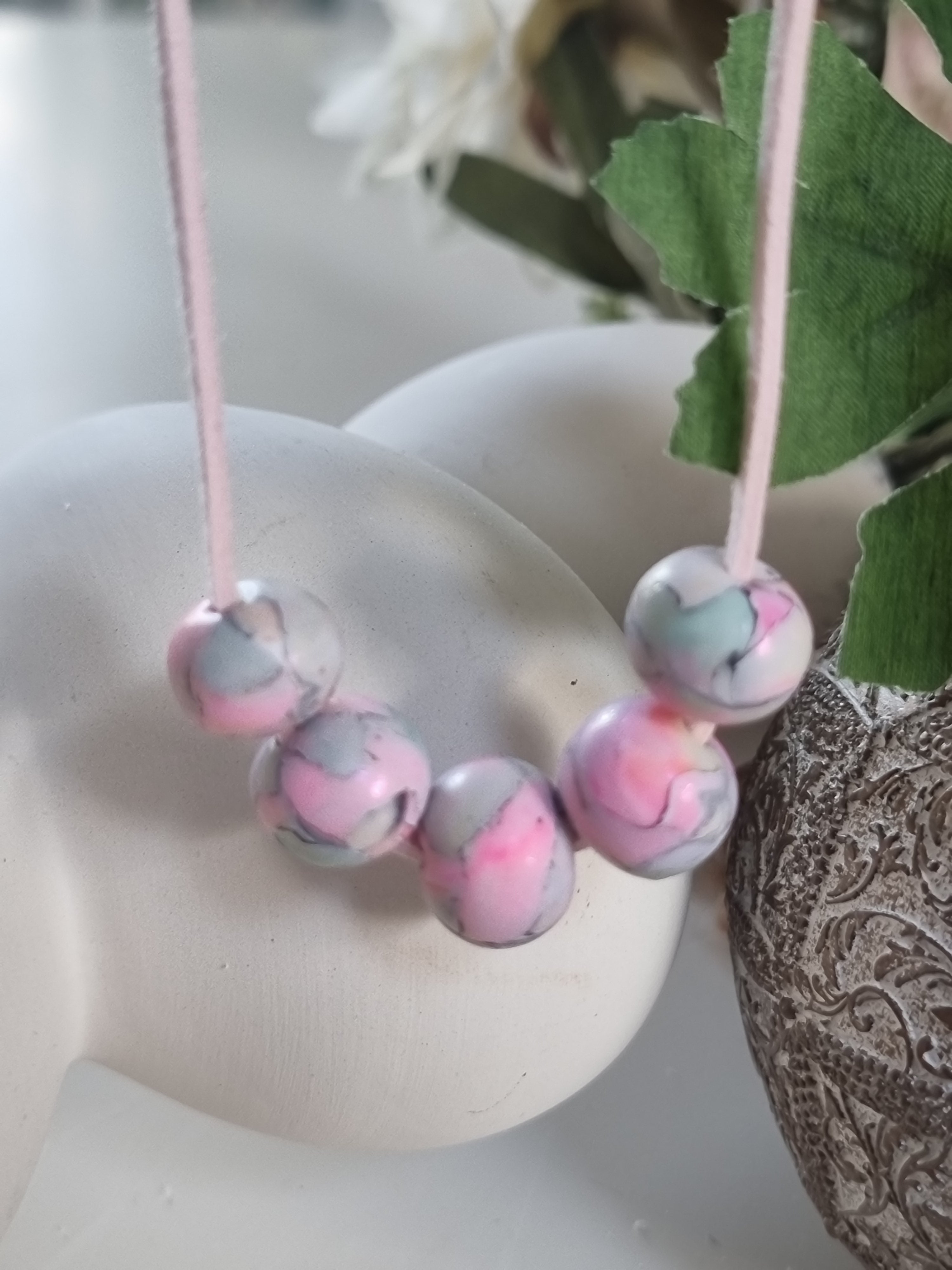 Dreamy Meadow Marble Minimalist Necklace