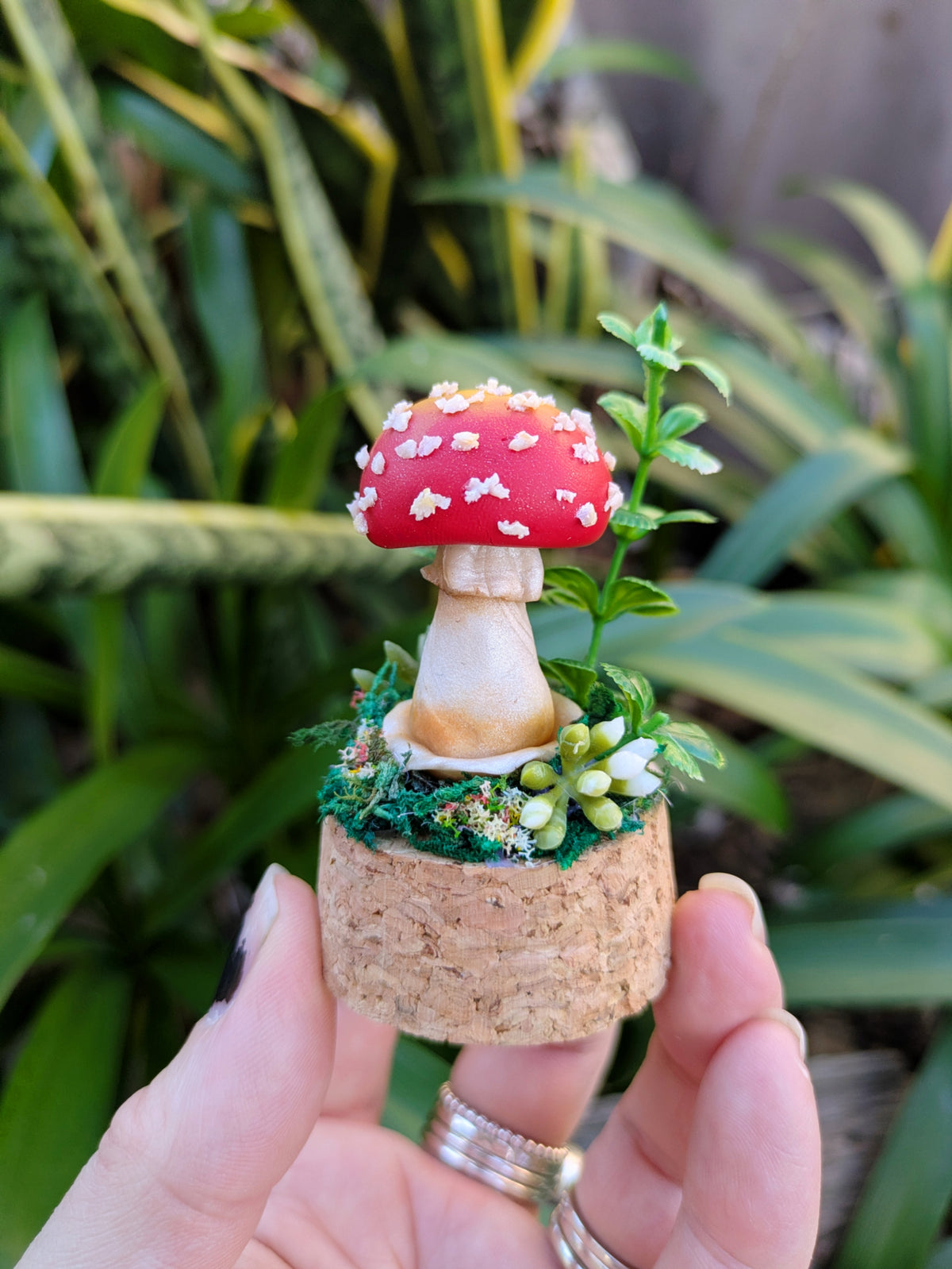 Mini Enchanted Amanita Mushroom Dome