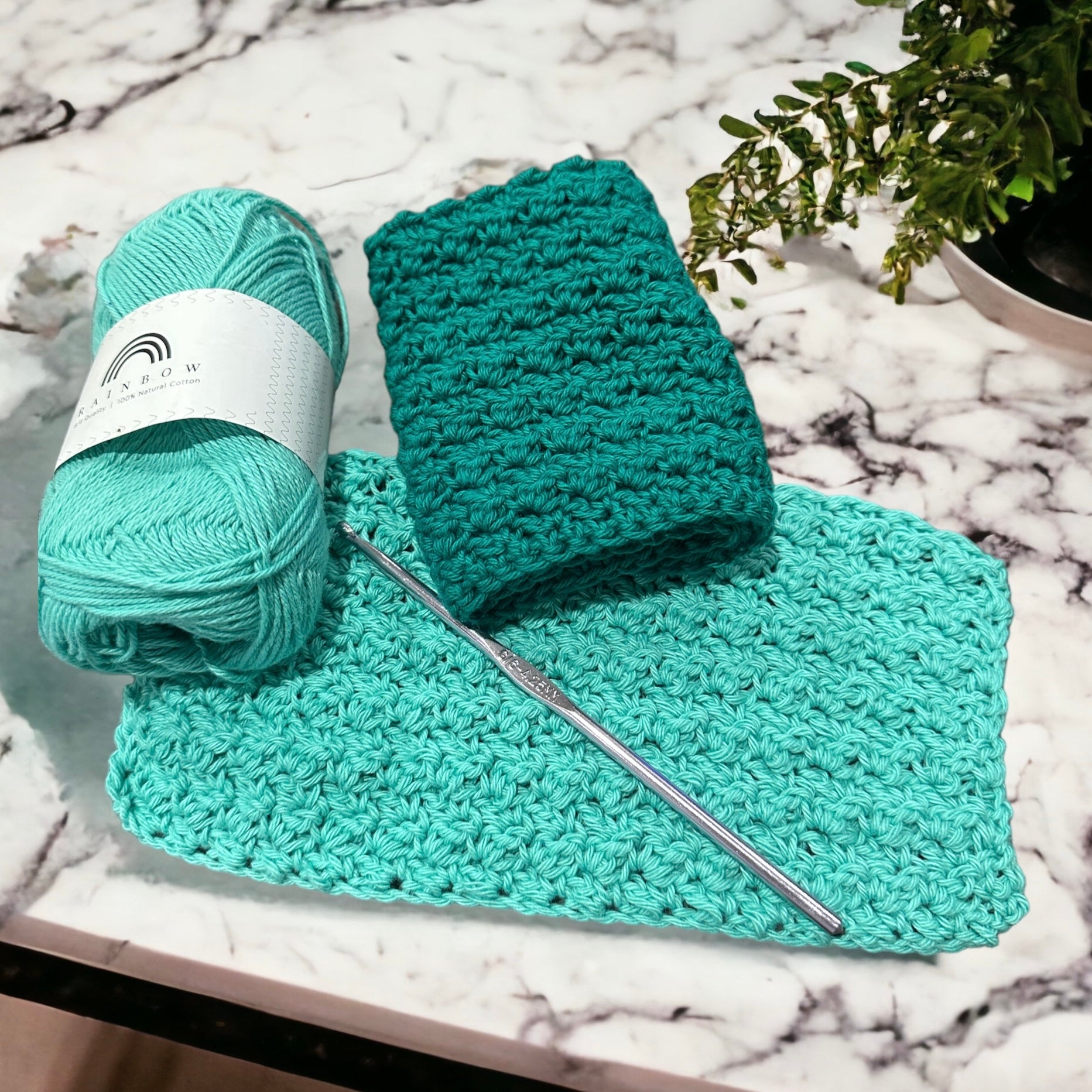 Crocheted  Washcloths | Soft, Durable & Sustainable - set of 3 or 6
