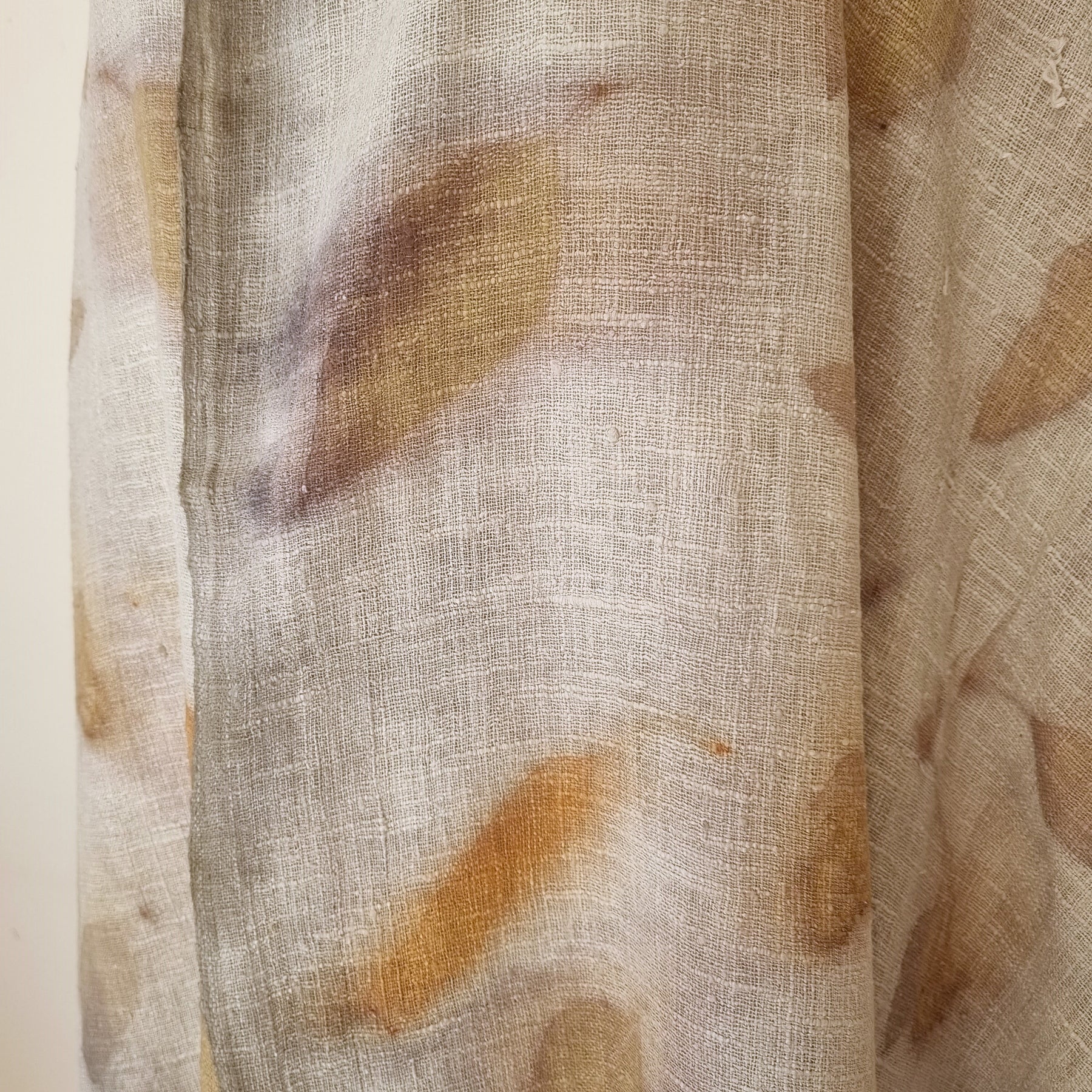 Pure Handloomed Eri (Peace) Silk - Extra Large Botanical Print Shawl - The Shanti