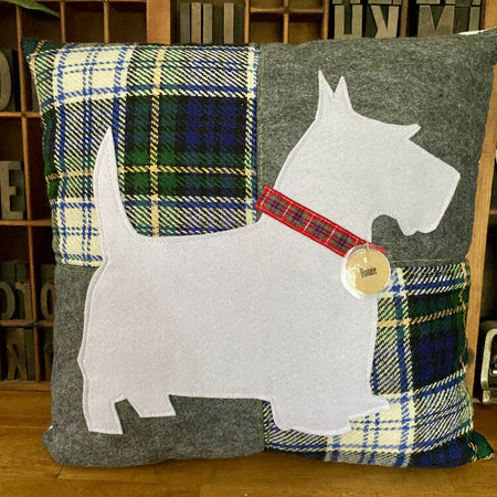 Handmade Scotty Dog Cushion 'Bonnie