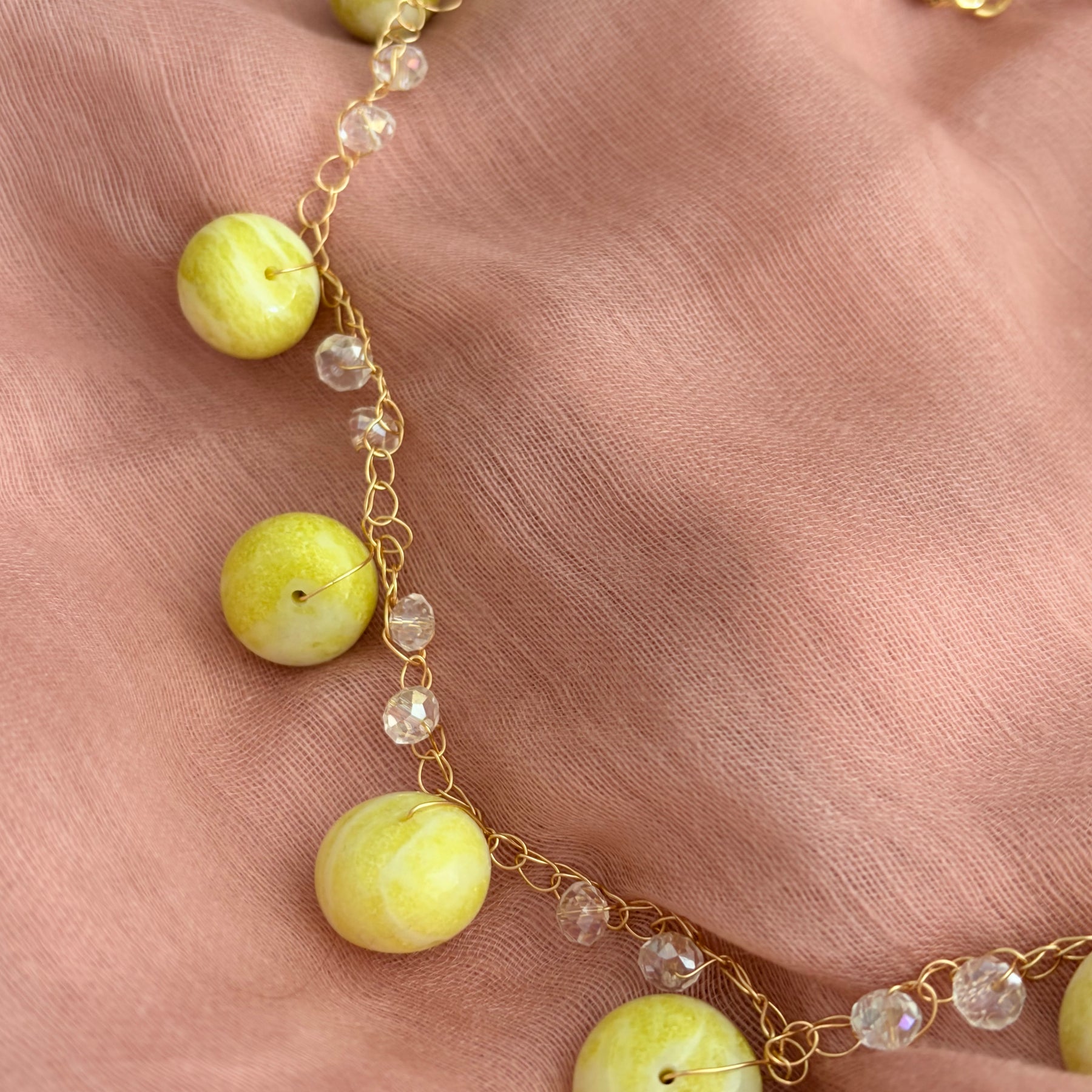 Lemon Jade Necklace “Lemon Twist”