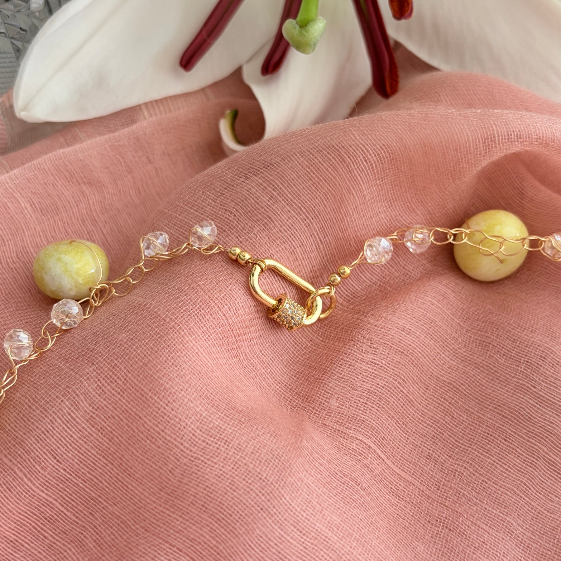 Lemon Jade Necklace “Lemon Twist”