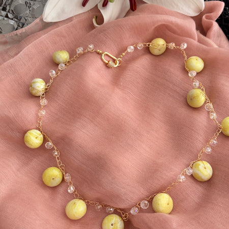 Lemon Jade Necklace “Lemon Twist”