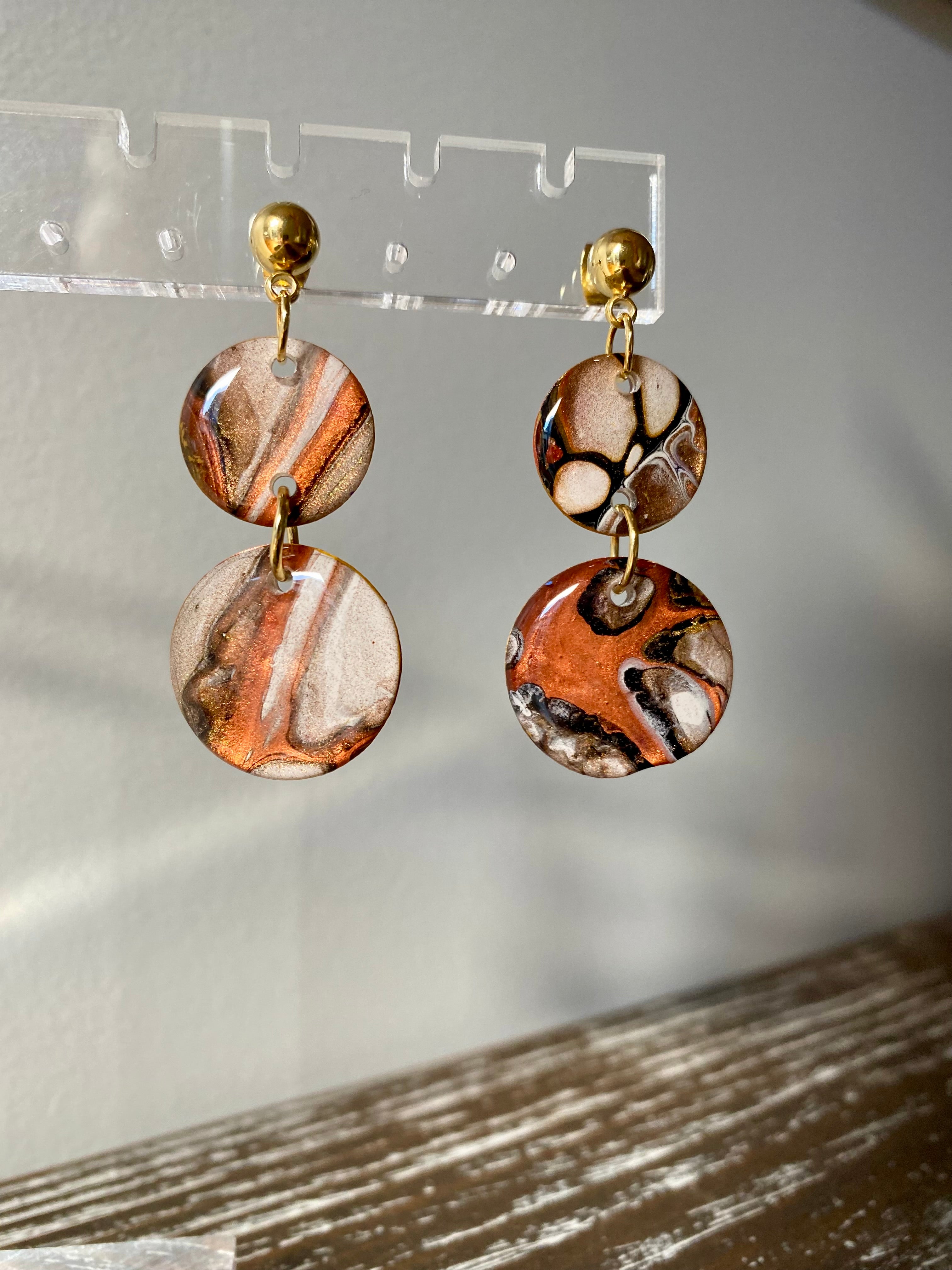 Cafe Latte Collection Arty Earrings