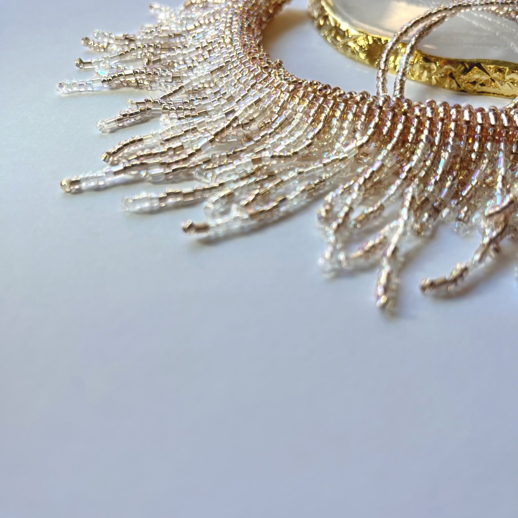 SHIMMER NUDE * 2 colors | festive necklace | beaded handmade