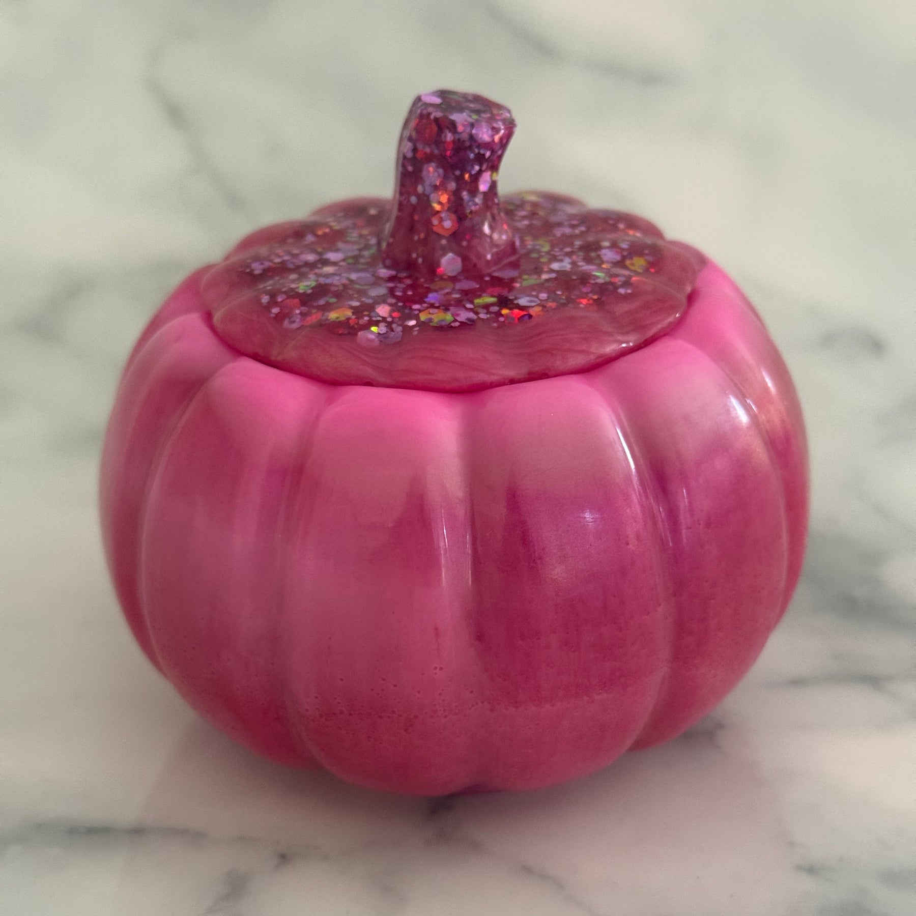Handmade Pumpkin Resin Trinket Box
