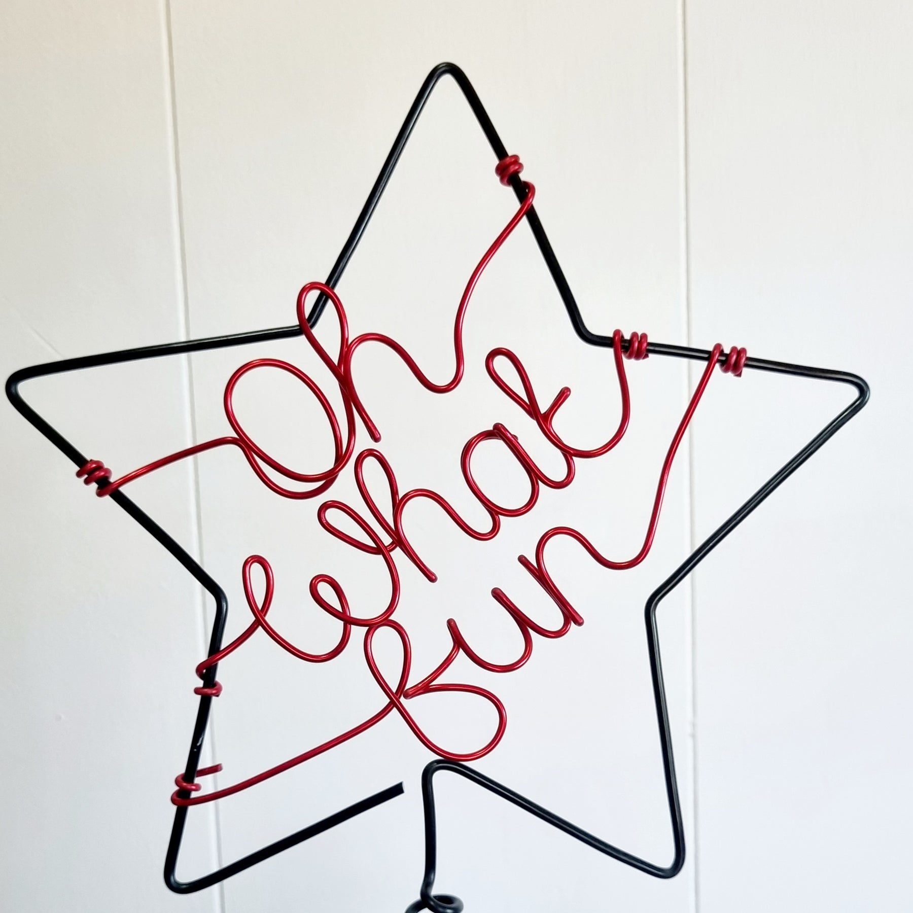 Personalised Christmas Tree Topper | Custom Wire Star Family Name Topper | Xmas Tree Star Decoration | Custom Colour Wire Art | Family Name Gift | New Home First Christmas
