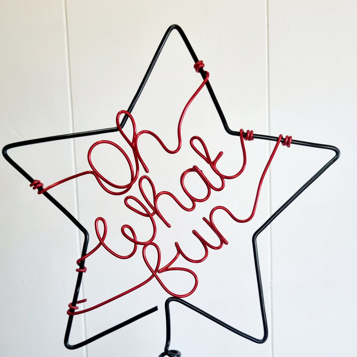 Personalised Christmas Tree Topper | Custom Wire Star Family Name Topper | Xmas Tree Star Decoration | Custom Colour Wire Art | Family Name Gift | New Home First Christmas