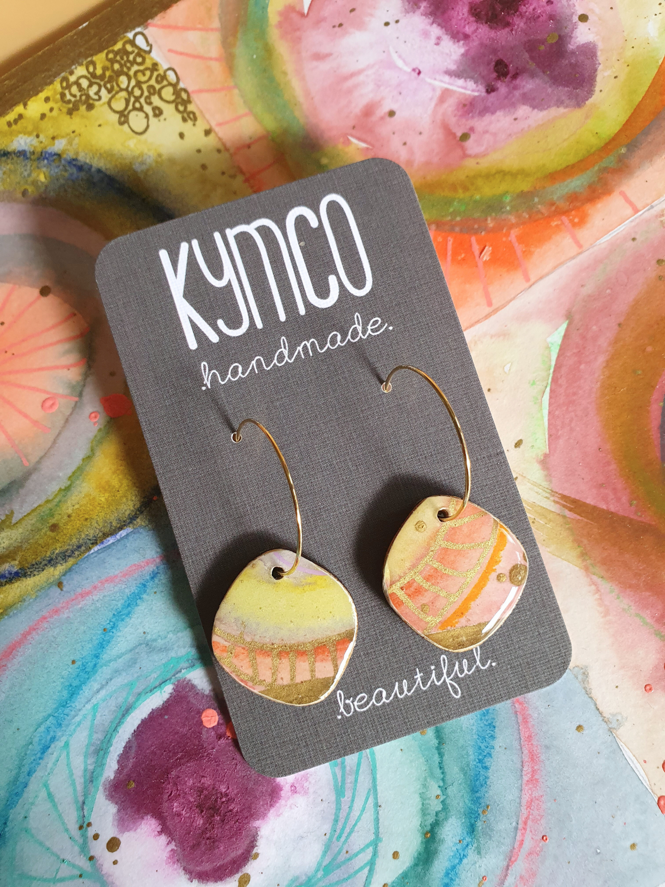 The Tutti Frutti Collection | Resin art jewellery | Medium and large dangle earrings