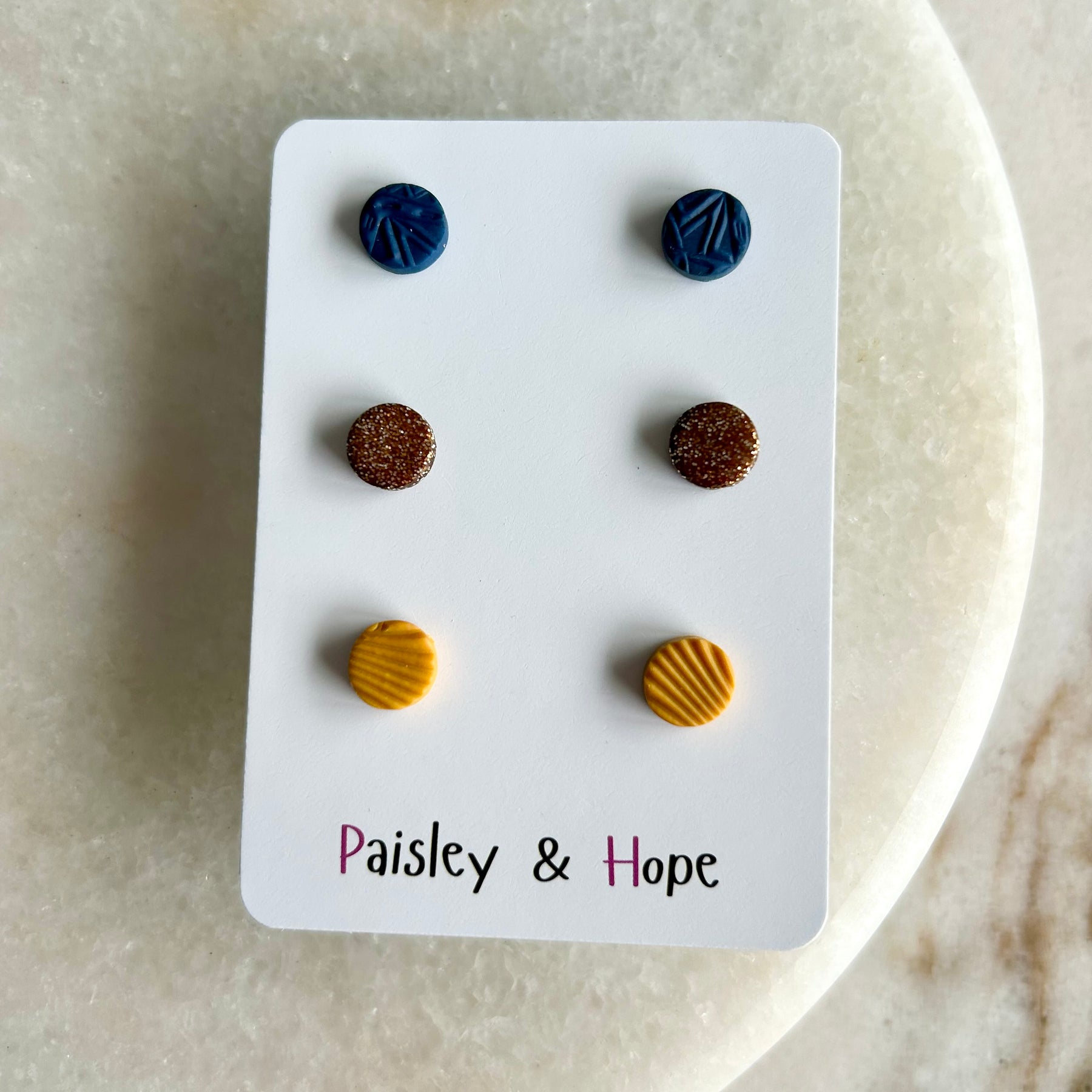 Polymer Clay Mini Stud Pack - Choose Design
