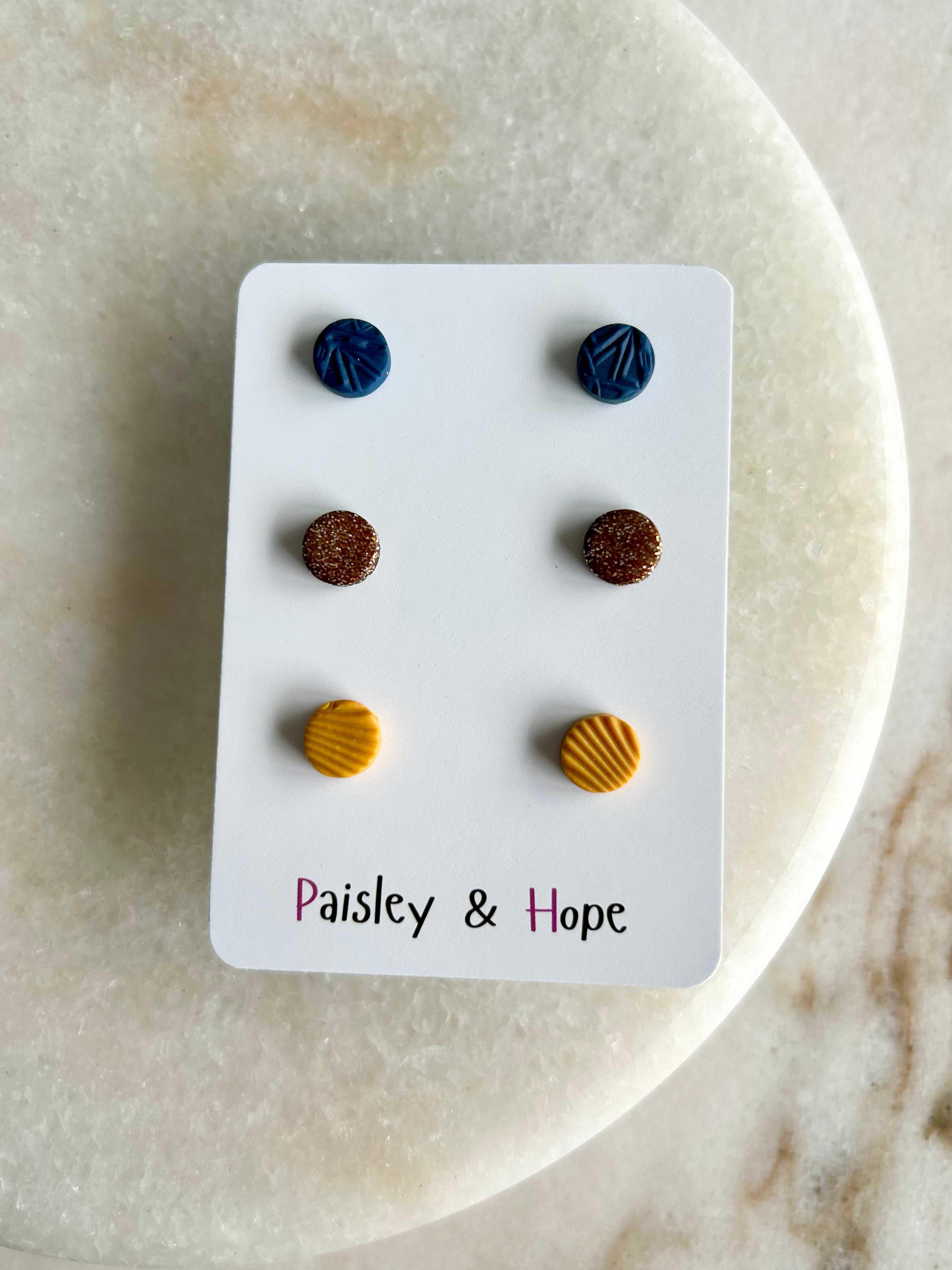 Polymer Clay Mini Stud Pack - Choose Design