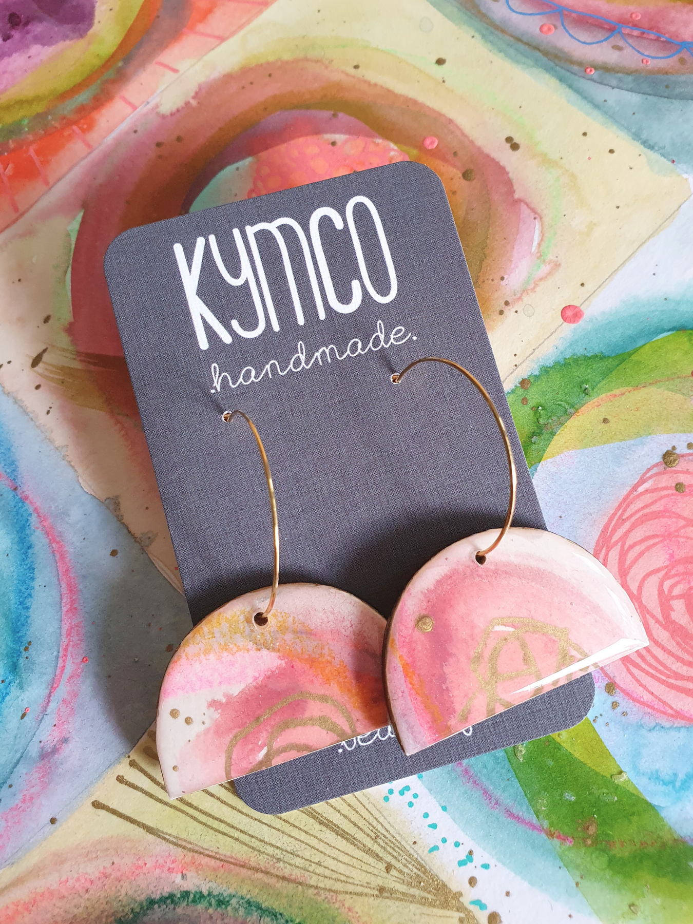 The Tutti Frutti Collection | Resin art jewellery | Medium and large dangle earrings