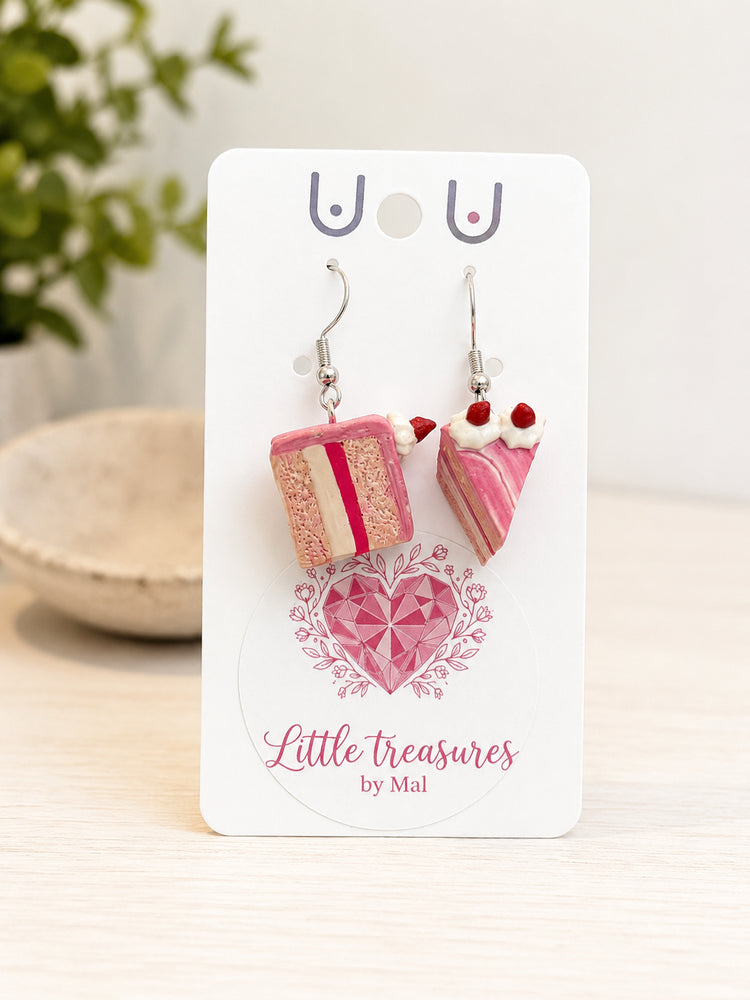 Handmade Strawberry Shortcake Earrings