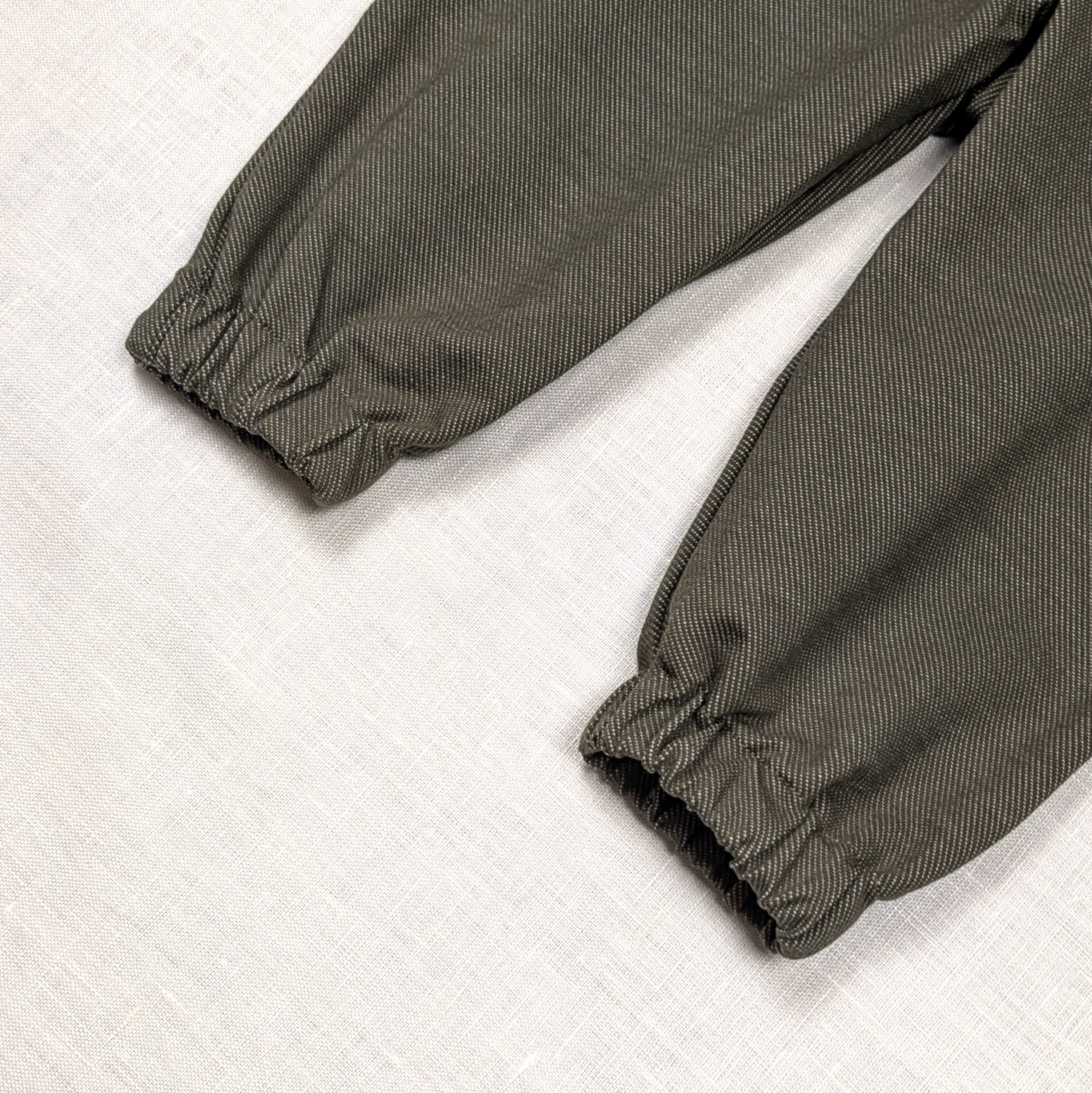 Handmade Long Childrens Overalls | Olive Stretch Denim Collection | sizes 0-3y