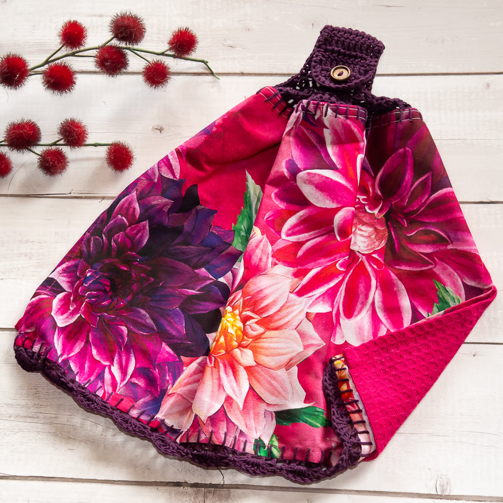 Floral Lovers Hanging Tea Towels/Hand Towels - Double Sided