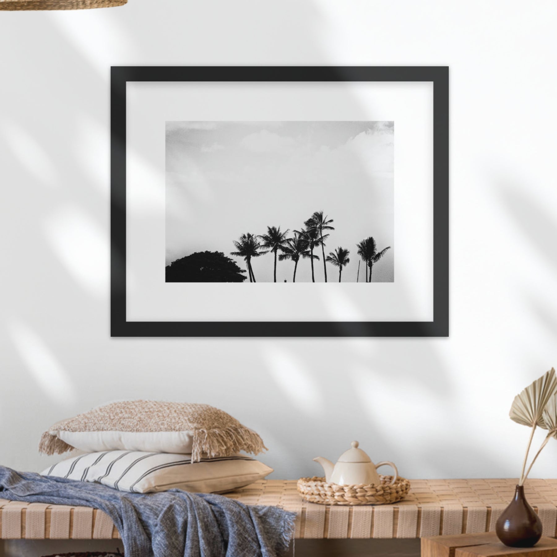 Black and White Palm Wall Art