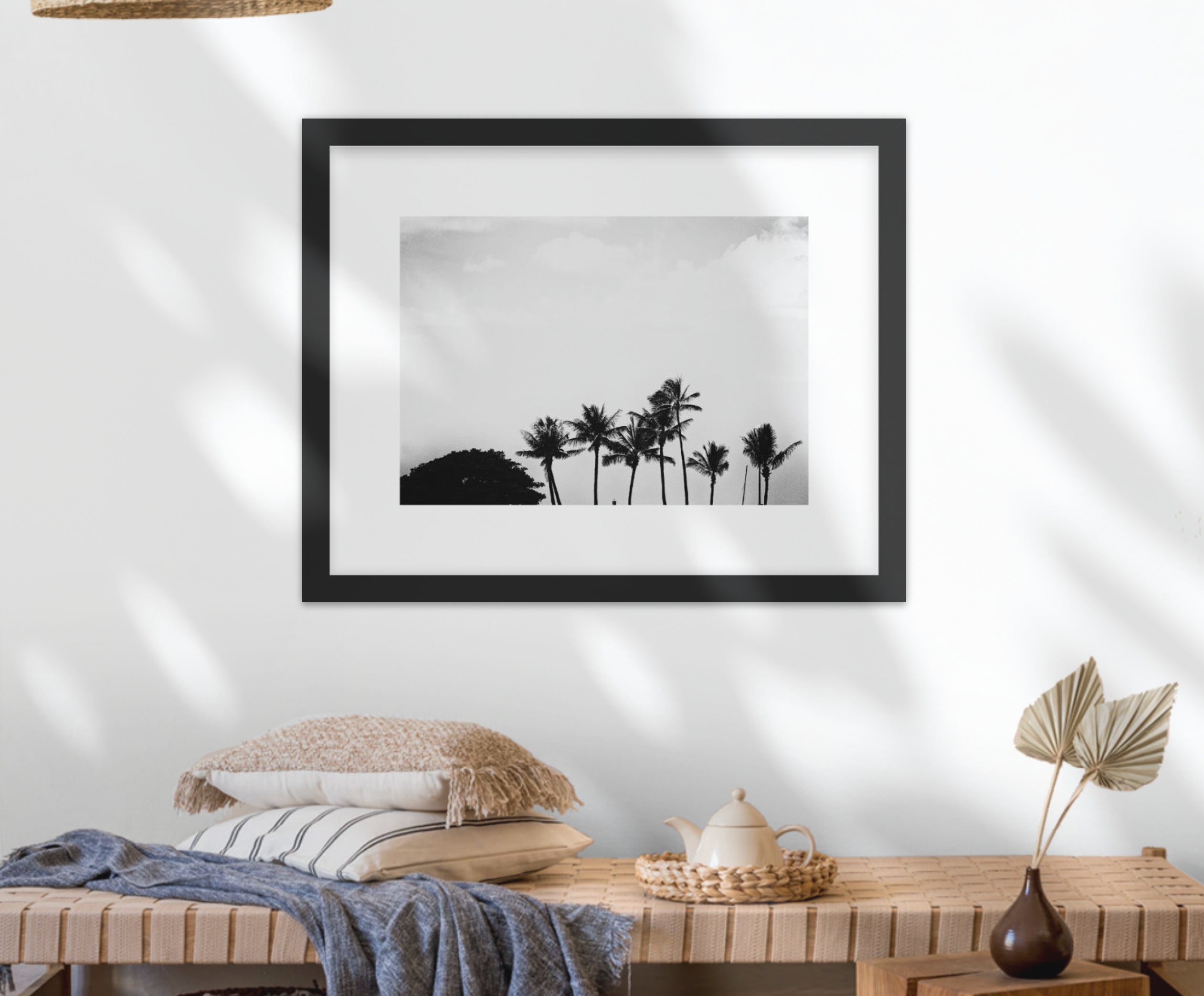 Black and White Palm Wall Art
