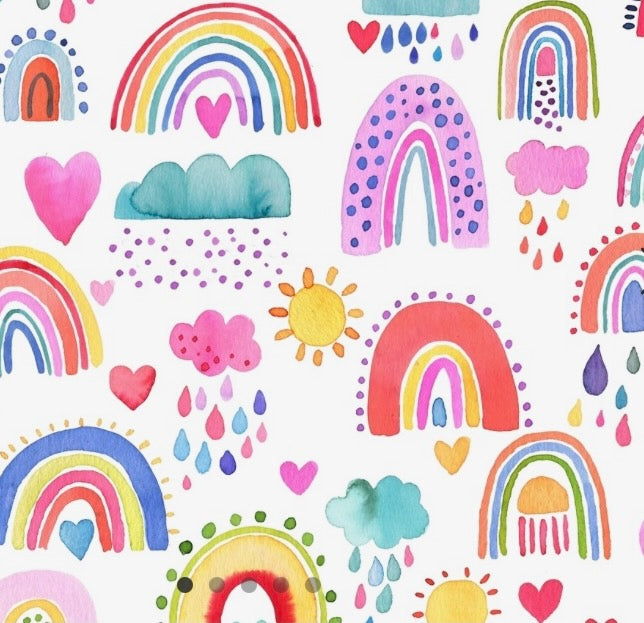READY MADE Water-resistant wet bags - Rainbows of Hope in the Sky (Ninola Design)  | Ready to ship | FREE Postage