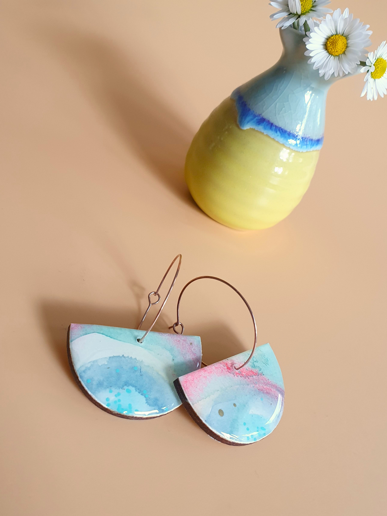 The Tutti Frutti Collection | Resin art jewellery | Medium and large dangle earrings