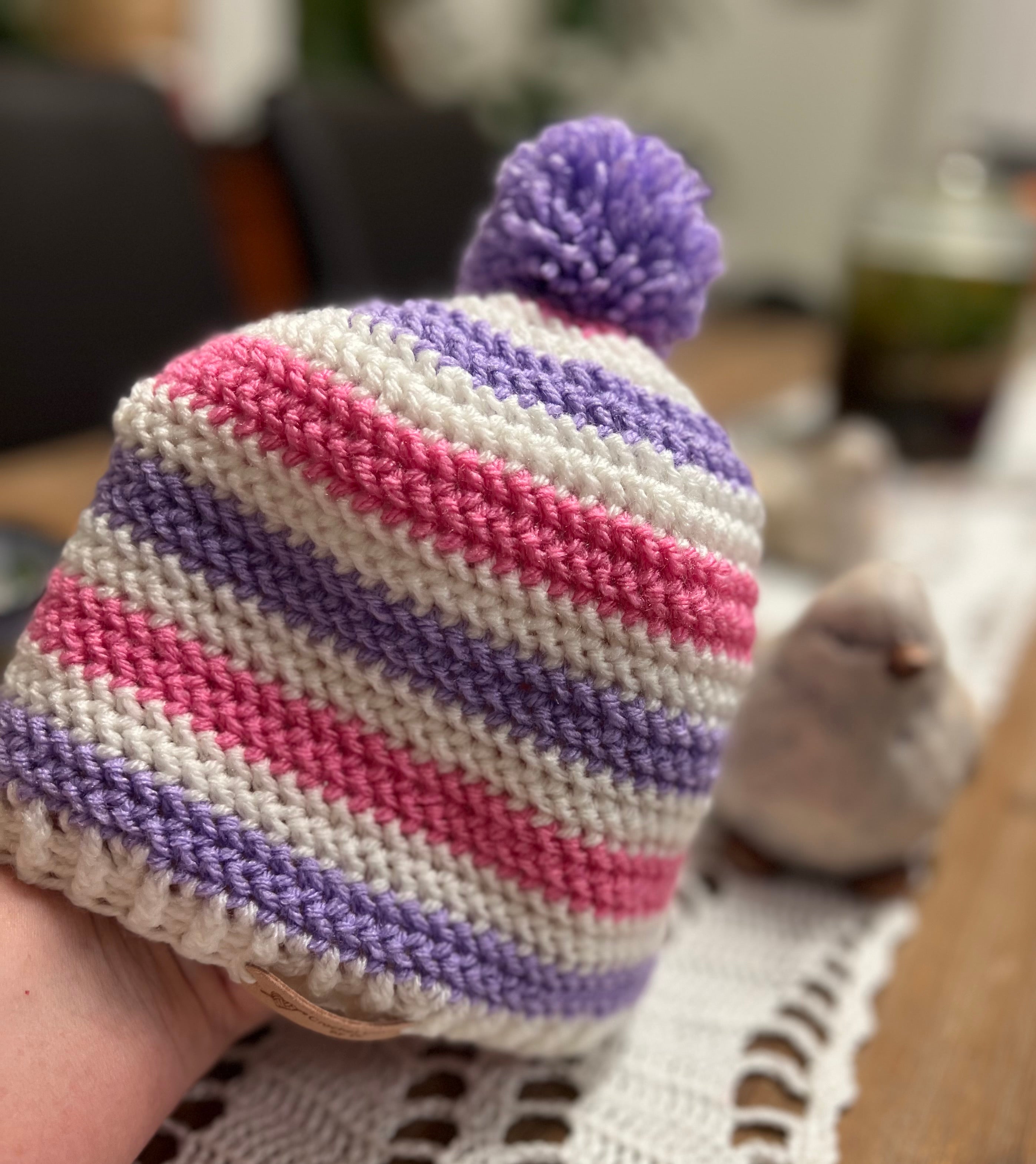 Crochet Kids’ Stripes Beanies